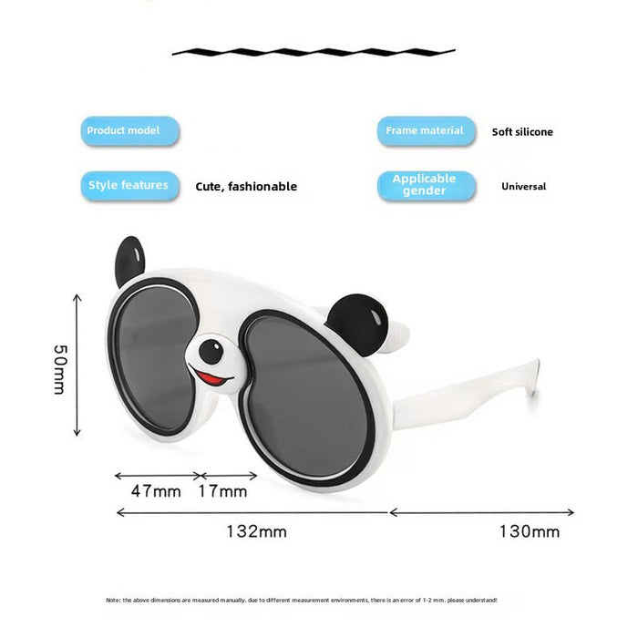 Wholesale Cartoon Panda Silicone Sunglasses Children's Outdoor Polarized Sunglasses Cute Glasses