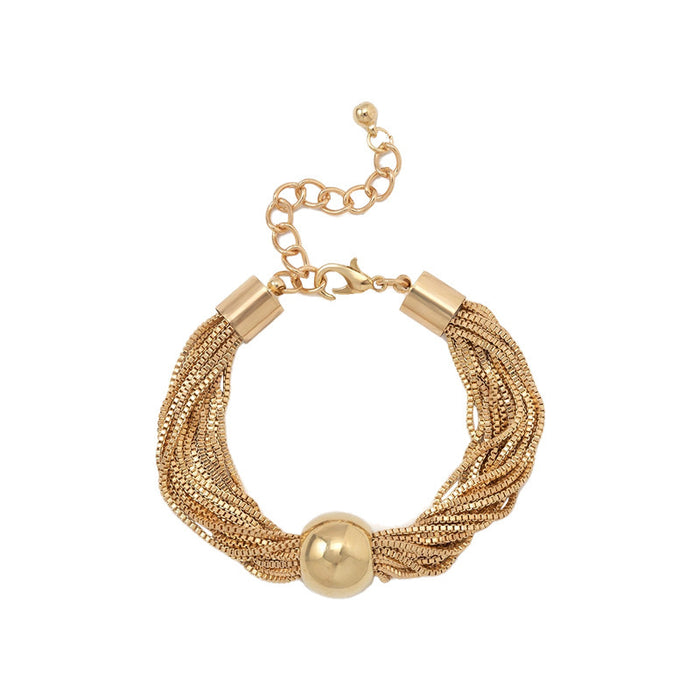 Wholesale Jewelry pendant, necklace, multi-layer chain, collarbone necklace, temperament, round ball, personalized necklace