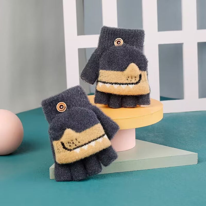 Wholesale Children' s open finger winter warm gloves