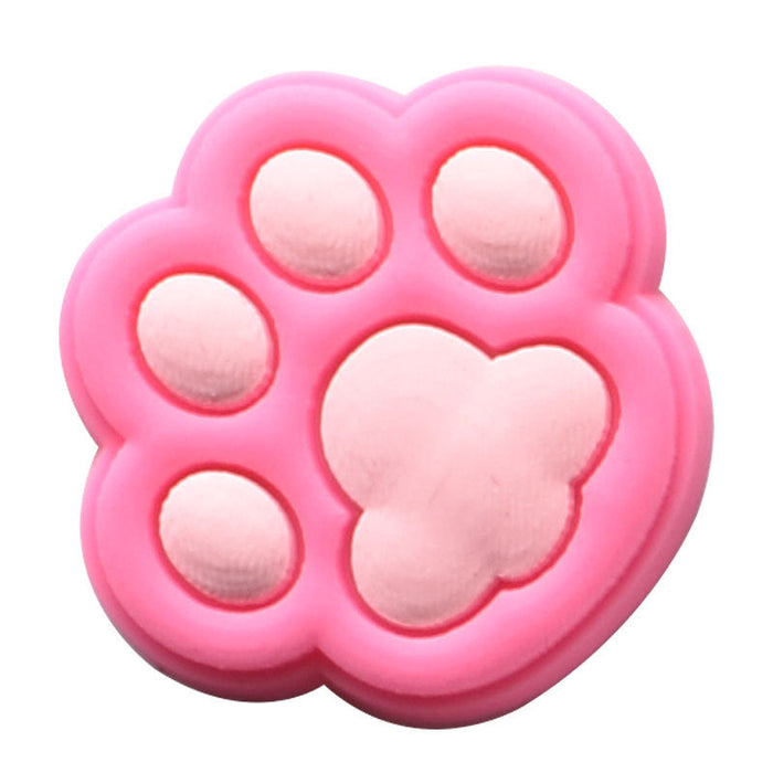 Wholesale 100 PCS PVC Cartoon Paw Print DIY Shoe Buckle JDC-SC-RYY008