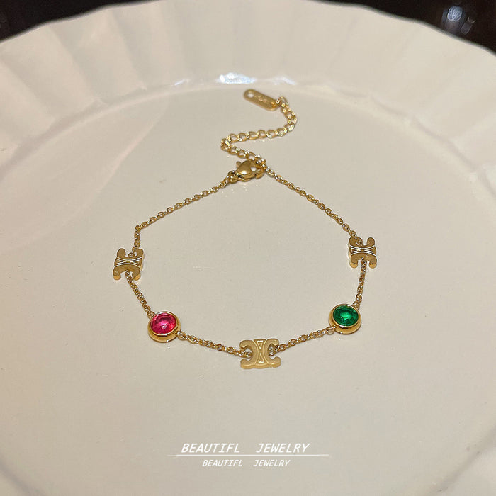 Wholesale stainless steel bracelet double-layer folded to wear