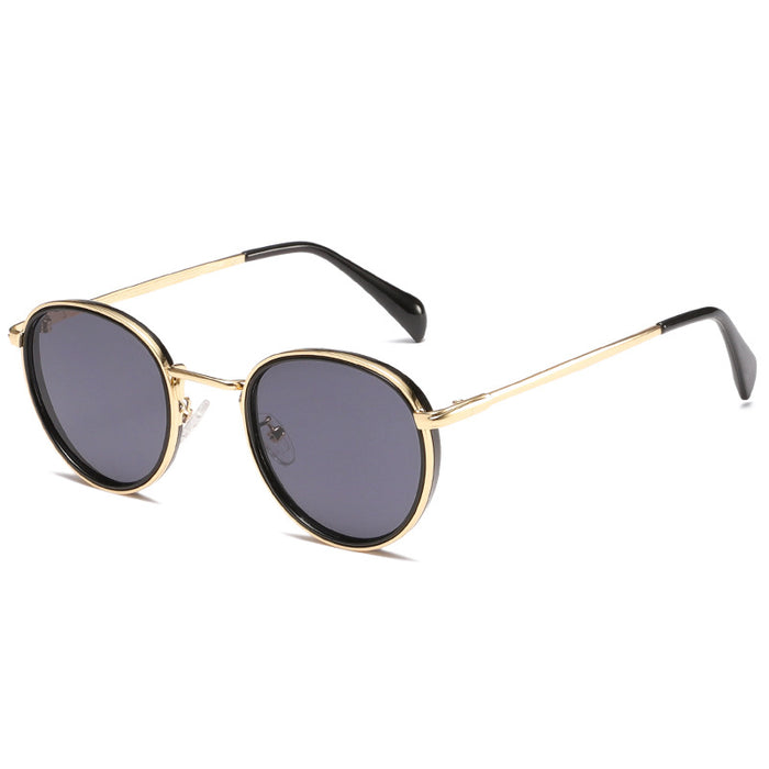 Wholesale Round-Frame Metal Anti-UV Sunglasses