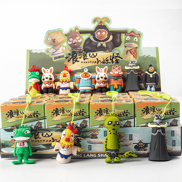 Wholesale 12pcs Skateboard flocking ornaments children' s toy blind box