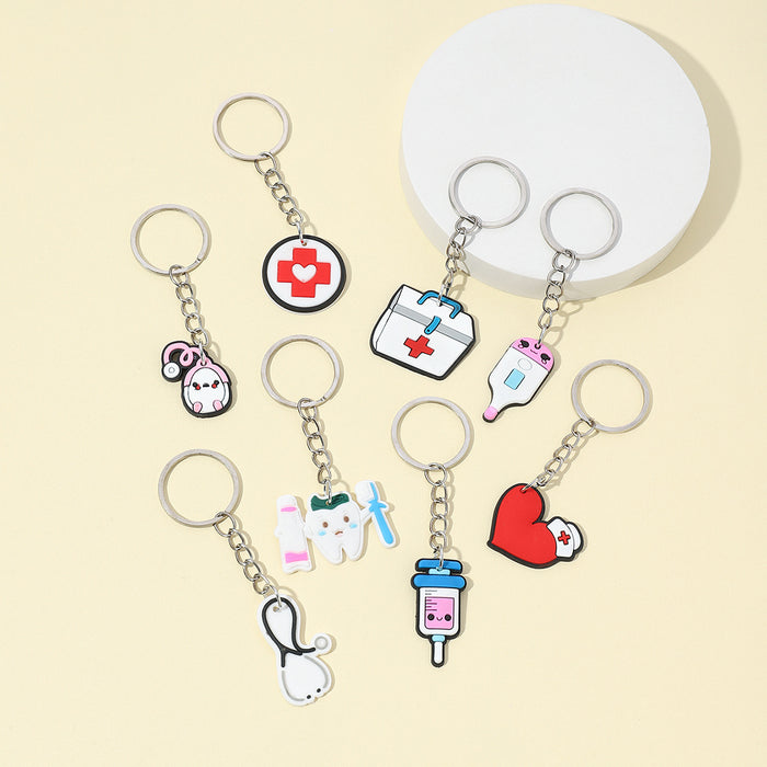 Wholesale Nurses Day Series Silicone Keychain JDC-KC-RongRui011