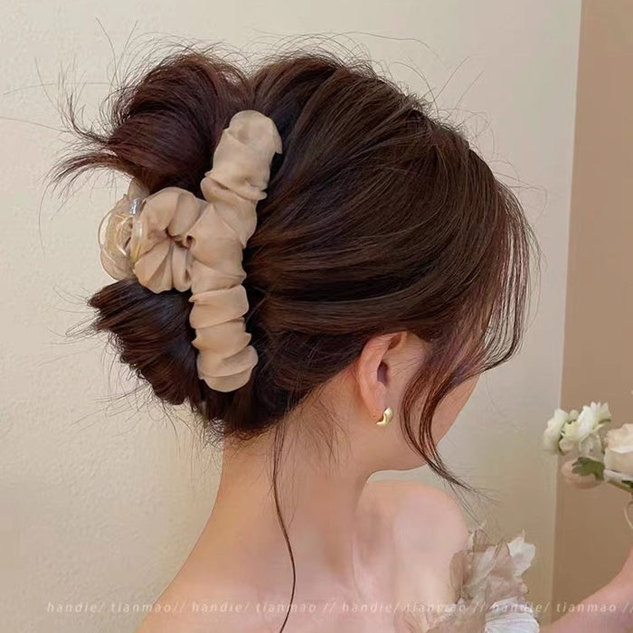 Wholesale Hair volume ~ summer mesh hairpin female back of head temperament plate hair grip large shark clip