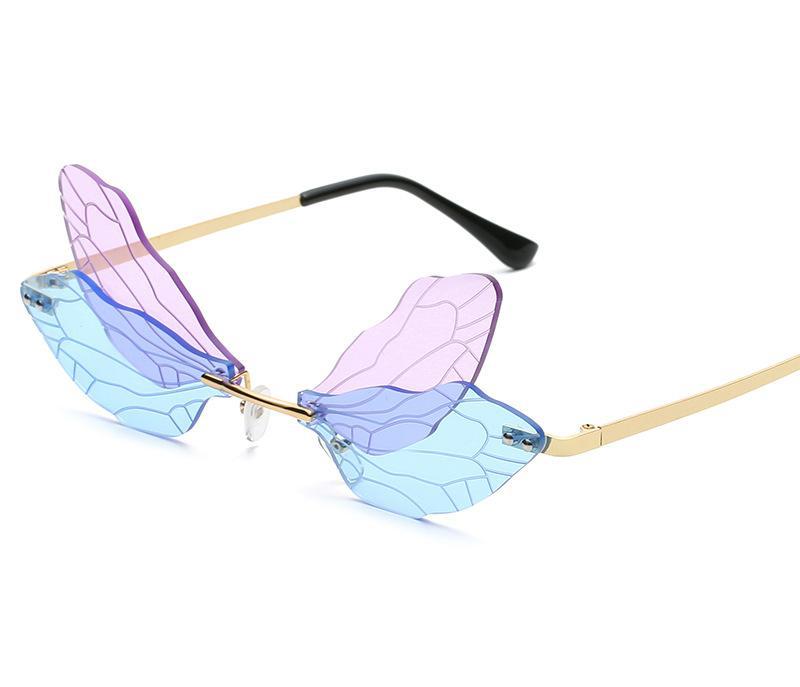 Wholesale Fashionable and Personalized Dragonfly Glasses, Dance Show, Trendy Street Photography, Y2K Sunglasses