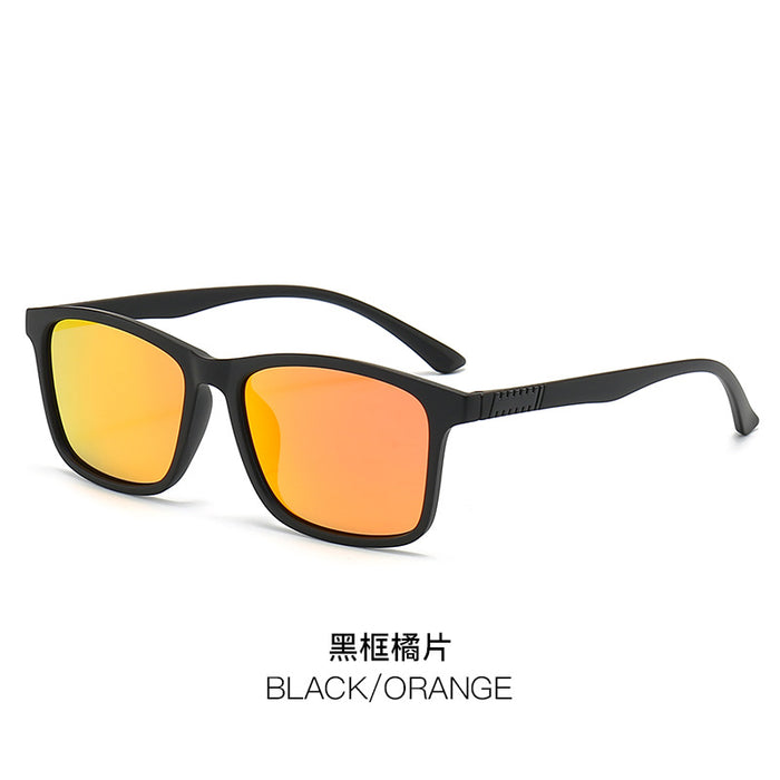Wholesale men's business polarized sunglasses square frame sunglasses outdoor fishing driving night vision glasses