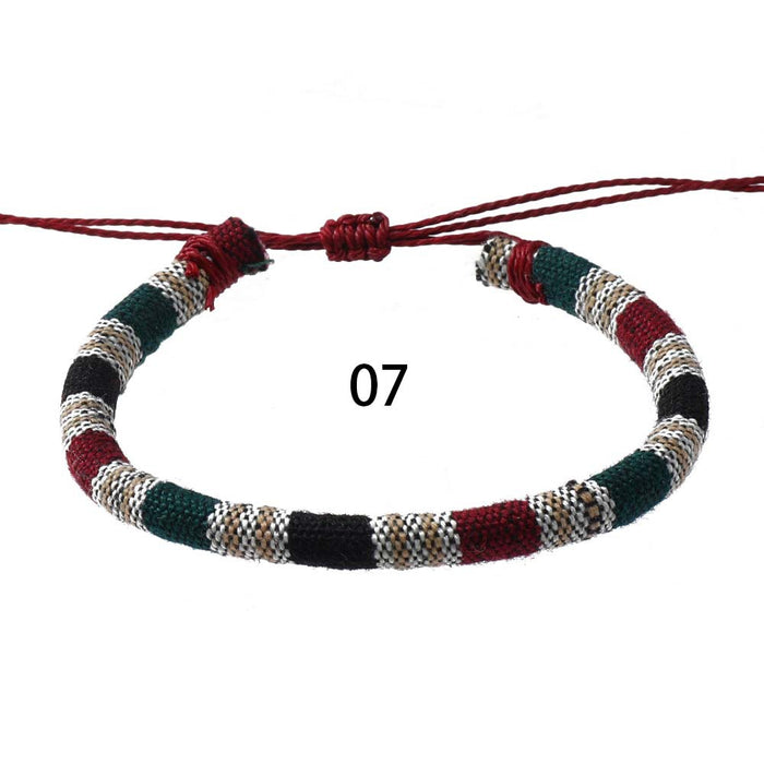 Wholesale Hot Sale Bohemian Ethnic Style Hand-woven Bracelets Colorful Surfing Cloth Bracelets Friendship Bracelets JDC-BT-XH006