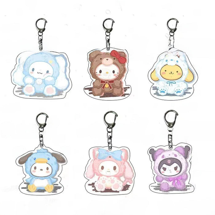 Wholesale  keychain couple bag pendant cute cartoon key chain