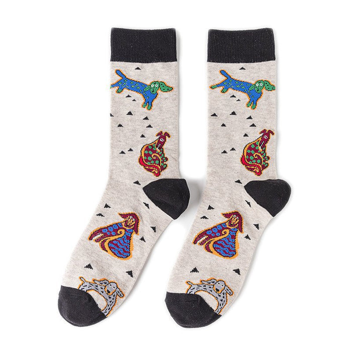 Wholesale Mid-calf all-season color-blocked socks