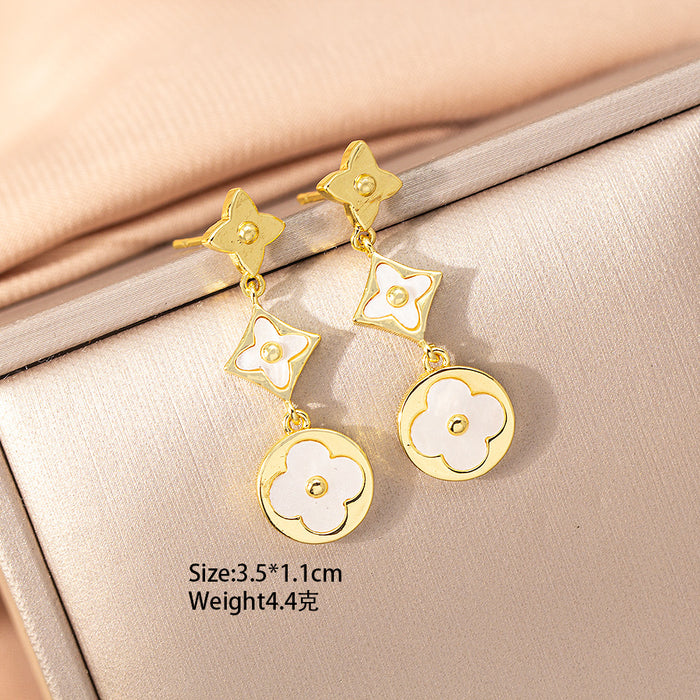 Wholesale Women's Four-Leaf Clover choker necklace Earrings Bracelet Set