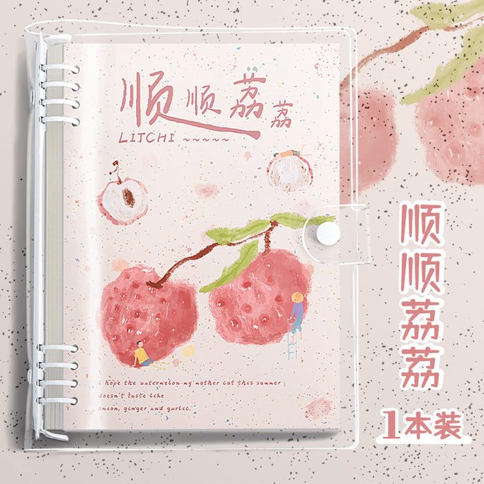 Wholesale PVC Clear Soft Cover Loose-Leaf Notebook A5 Lined Cartoon Design for Students