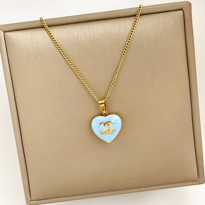 Wholesale Niche fashion versatile simple heart-shaped pendant