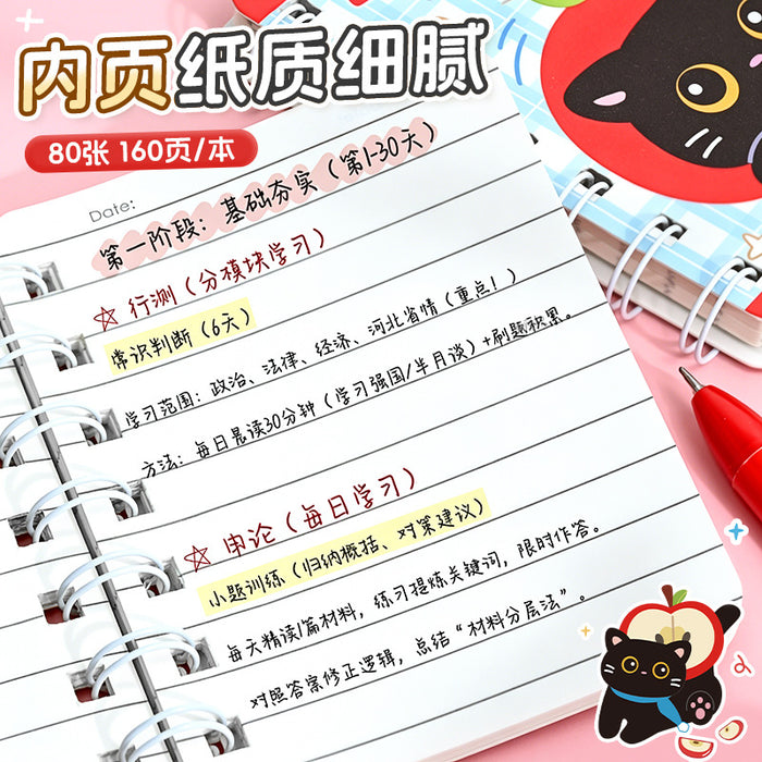 Wholesale Cartoon A7 Coil Notebook for Kids School Stationery Reward Class Activity Gift MOQ≥2