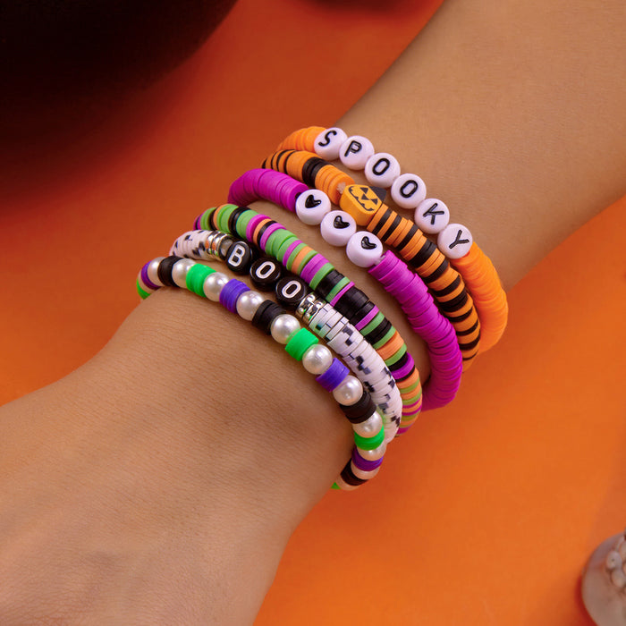 Wholesale Simple bat crystal bracelet set  party alloy letter bracelet