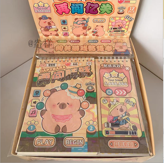 Wholesale Cute cartoon sticker set for a level-based game.