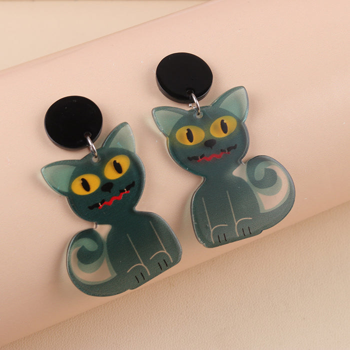 Wholesale  Earrings Pumpkin Ghost Diablo Skull Rack Acrylic Earrings Exaggerated Earrings Ear Accessories for Women