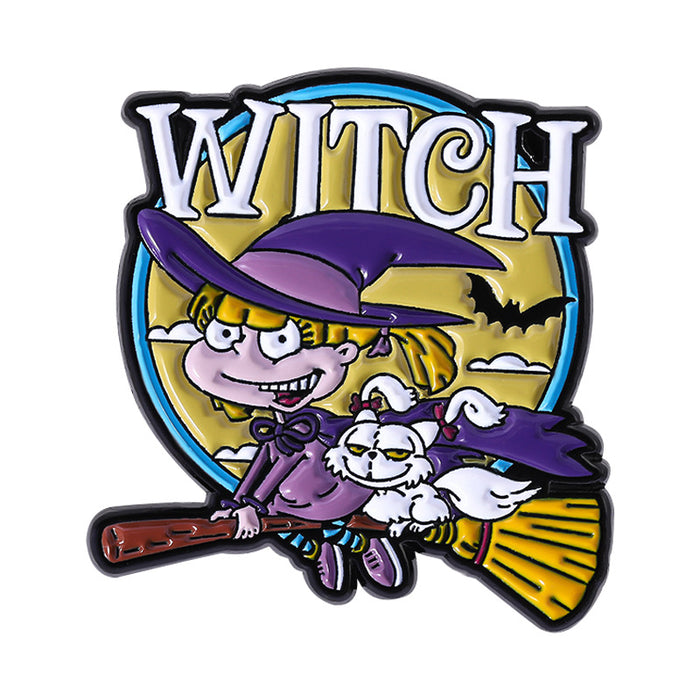 Wholesale Cartoon little girl brooch animation metal badge