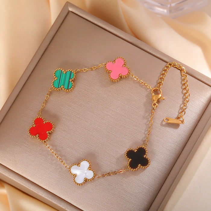 Wholesale Four leaf clover bracelet wholesale jewelry accessories new accessories niche high-end sense