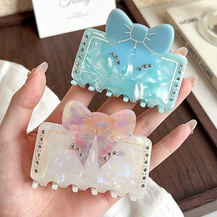 Wholesale French Style Butterfly Crystal Acetate Claw Hair Clip Medium Size for Women  Everyday Styling,  Boutique Resale Hair Accessory