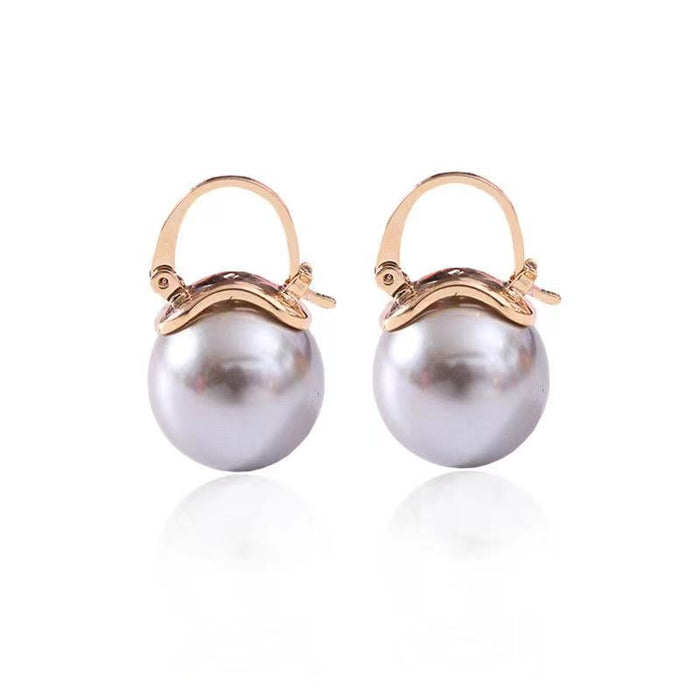 Wholesale  S925 Silver  Pearl Ear Buckle Pearl Earrings