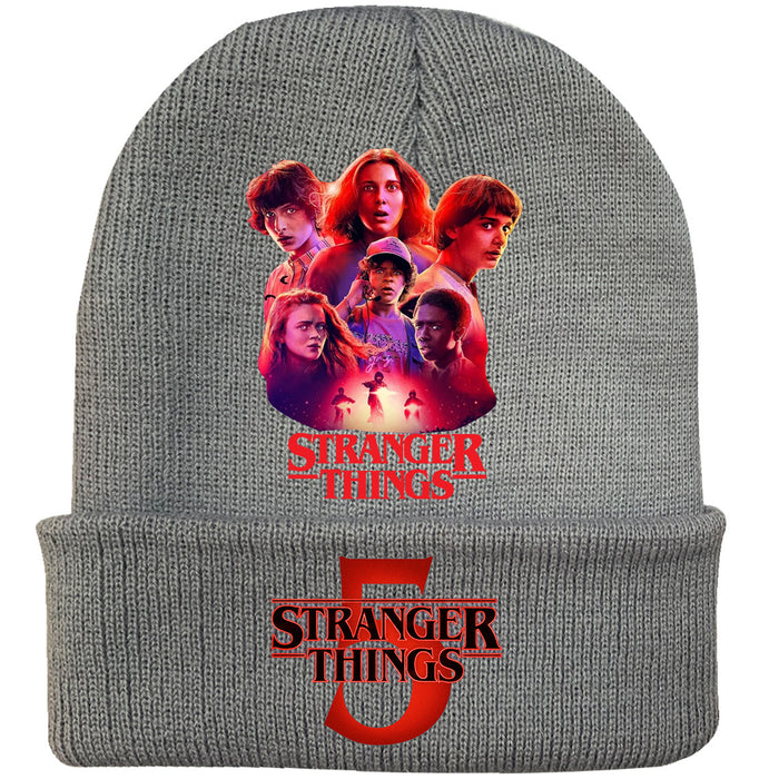 Wholesale Fashionable printed knitted hats outdoor warm hats