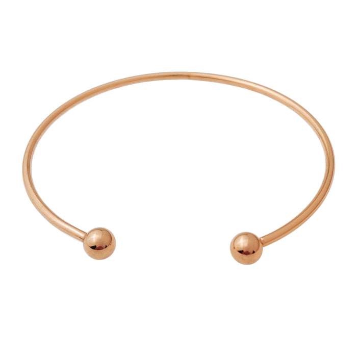 Wholesale Simple and versatile smooth surface bracelet, silver plated bracelet, C-shaped double bead adjustable size