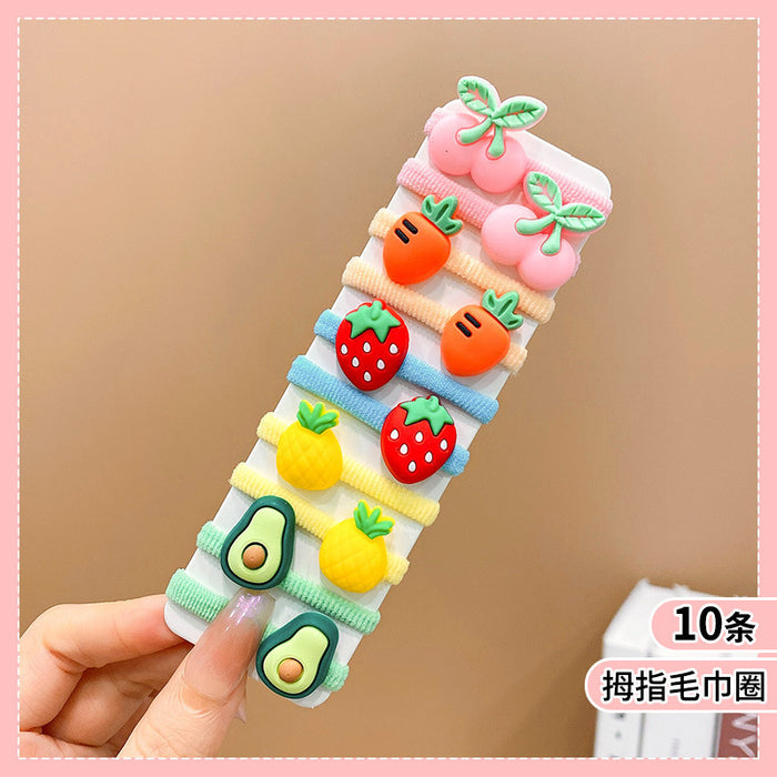 Wholesale Cute Cartoon Hair Ties for Kids Soft Elastic Everyday Styling Baby Hair Accessory