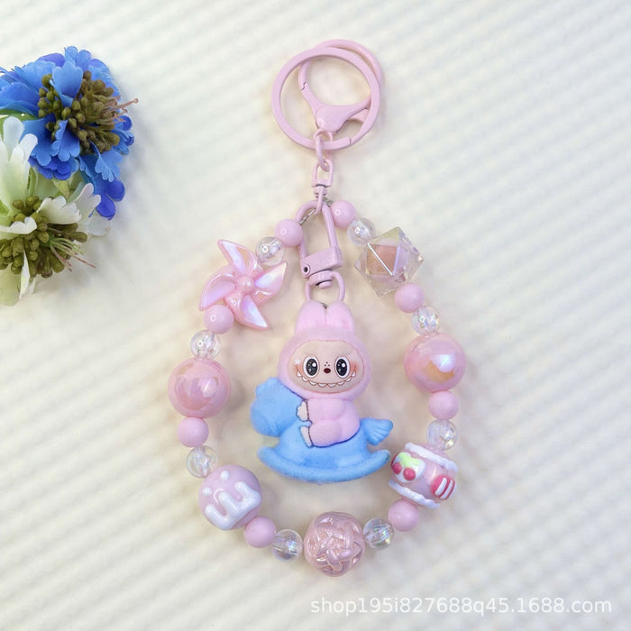 Wholesale New Flocked Wizard Plush Cute Phone Chain Keychain Bag Doll Pendant Accessories