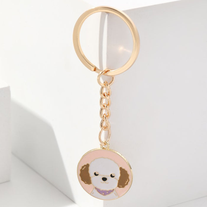 Wholesale Puppy Tag Zinc Alloy Keychain JDC-KC-ZhanLun022