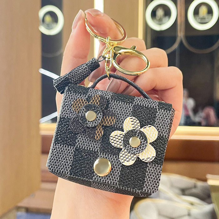 Wholesale Leather Presbyopia Exquisite Bags Headphone Bag Keychain JDC-KC-BenXin001