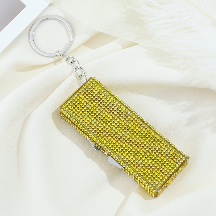 Wholesale Diamond-studded Aluminum Alloy Small Medicine Box Keychain JDC-KC-ZY018