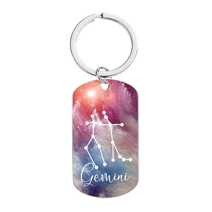 Wholesale 12 Constellations Metal Keychains JDC-KC-GangGu056