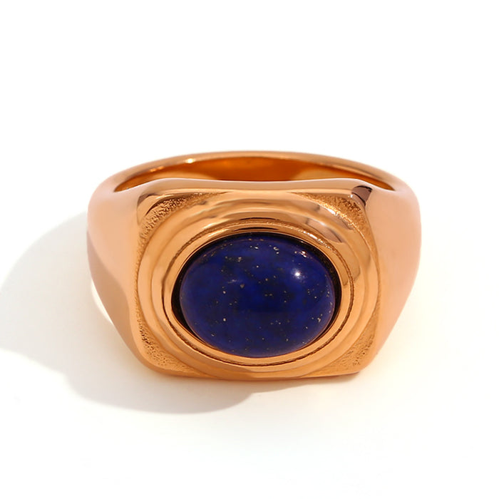 Wholesale Personalized Oil-Drip Ring Stainless Steel Plated with Gold Peach Heart Flower