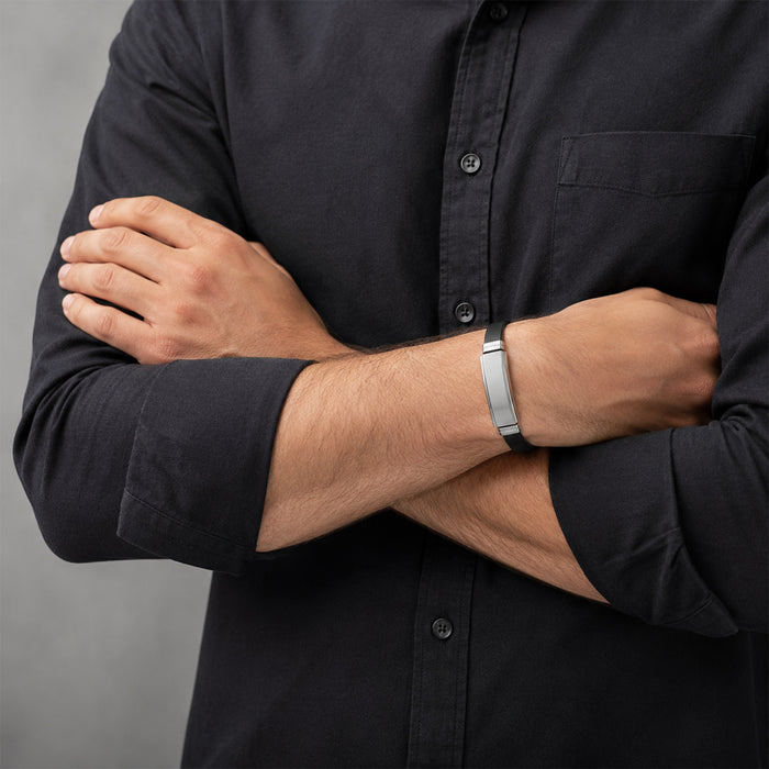 Wholesale Men' s Stainless Steel Engraved Bracelet,  Jewelry Accessor