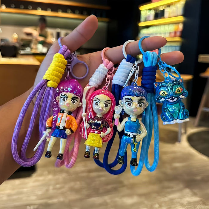 Wholesale KPOP Cartoon Anime Electroplated Keychain Pendant