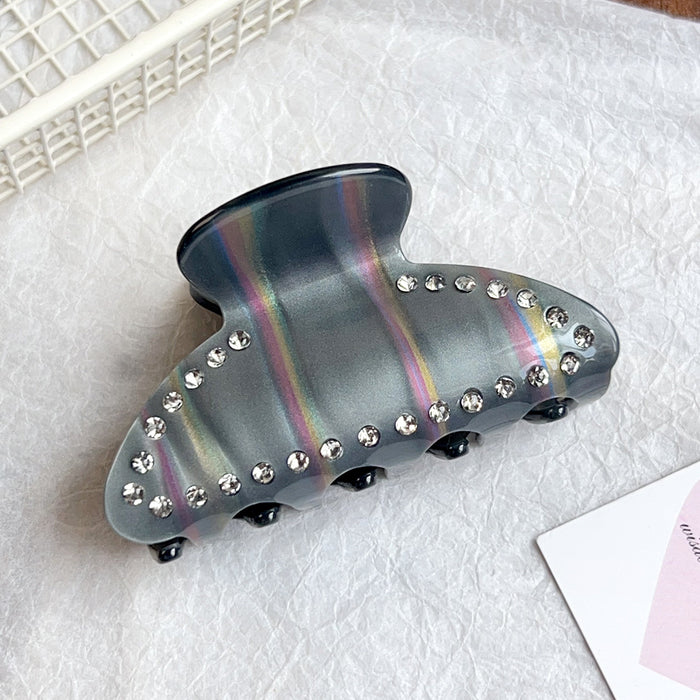 Wholesale Acrylic Rhinestone Large Hair Claw Clip Geometric Colorful White Hair Accessory Boutique Resale