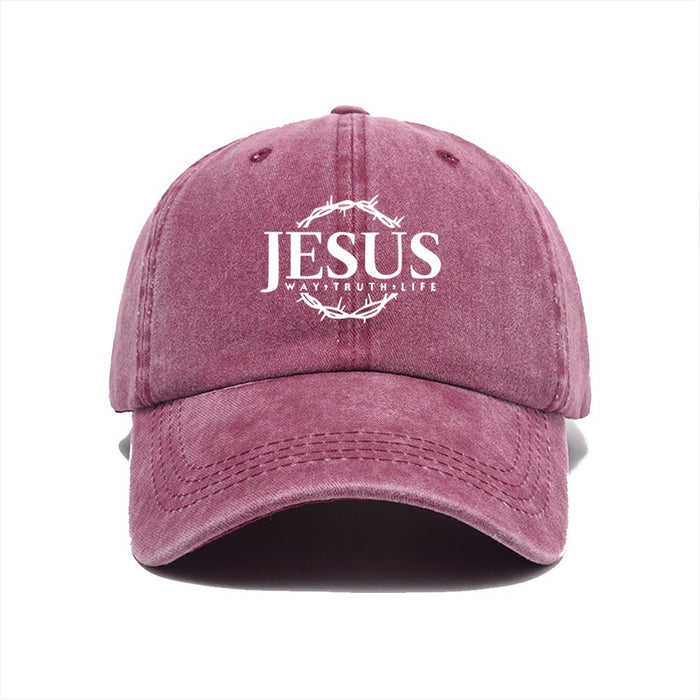 Wholesale Printed baseball cap for outdoor leisure, sun shading, washed retro trend, duckbill cap