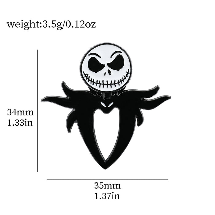 Wholesale  Brooch Cartoon Funny Skull Scream Chainsaw Horror Clown Metal Badge