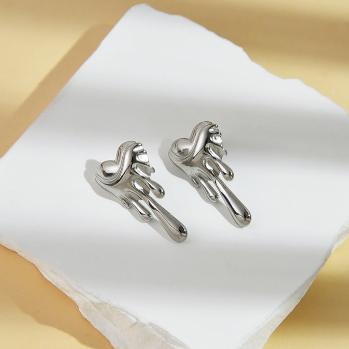 Wholesale Minimalist Love Stainless Steel Earrings, Fashionable and High end Earaccessory Design, Jewelry Wholesale