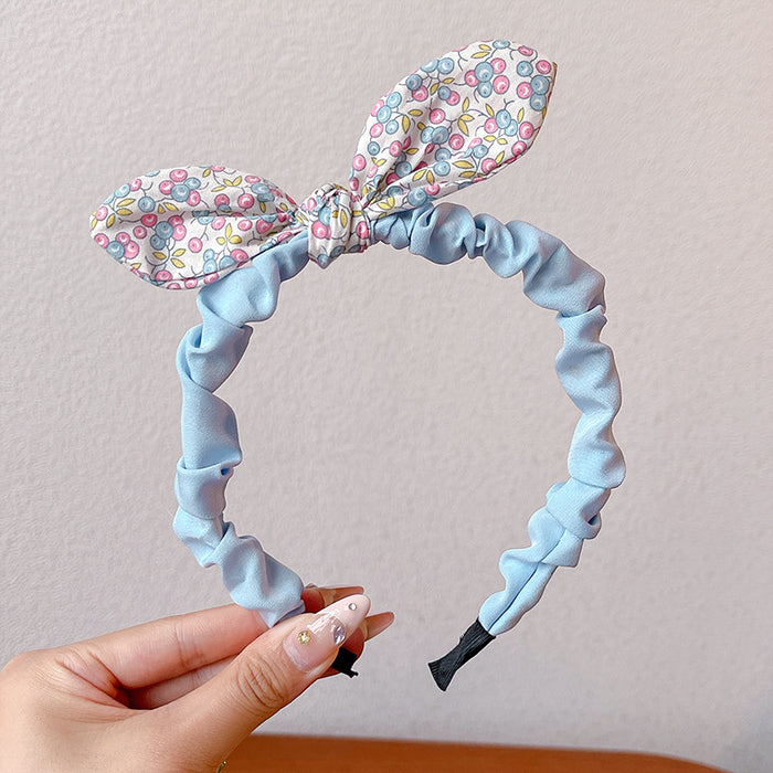 Wholesale Children' s headband girls non-slip baby hairpin headdress little girl rabbit ear bow headband