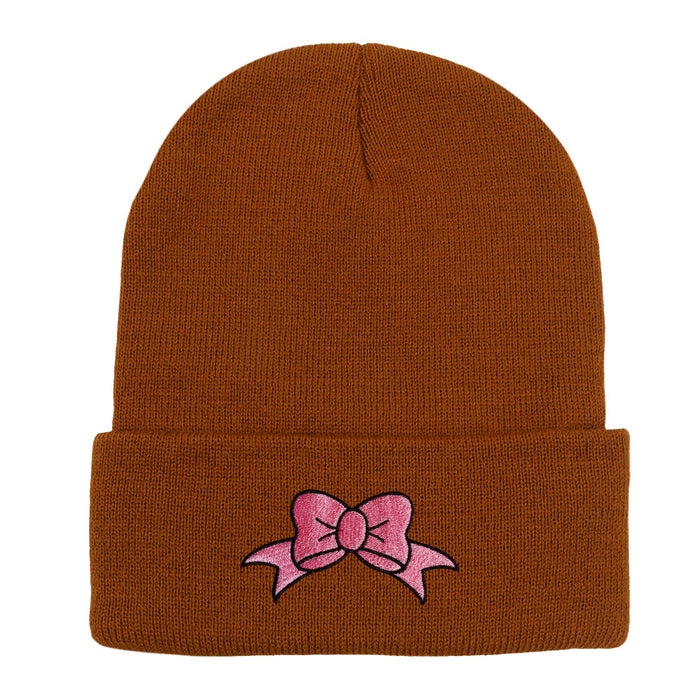 Wholesale Bow Embroidery Acrylic Knitted Hat JDC-FH-HaiPu009