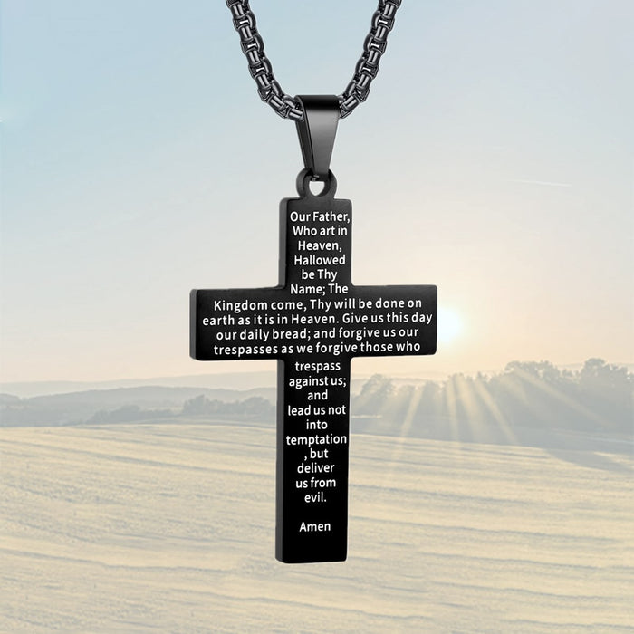 Wholesale Cross necklace stainless steel chain pendant