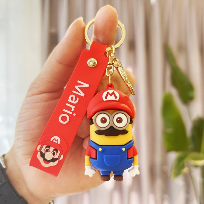 Wholesale Creative cartoon cross dressing keychain pendant