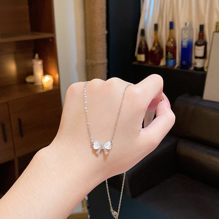 Wholesale Titanium Steel Micro Inlaid Zircon Clavicle Chain