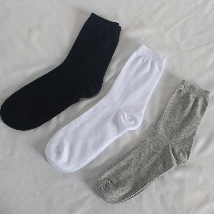 Wholesale Solid color formal socks, casual cotton socks, mid length socks, neutral socks, plus size