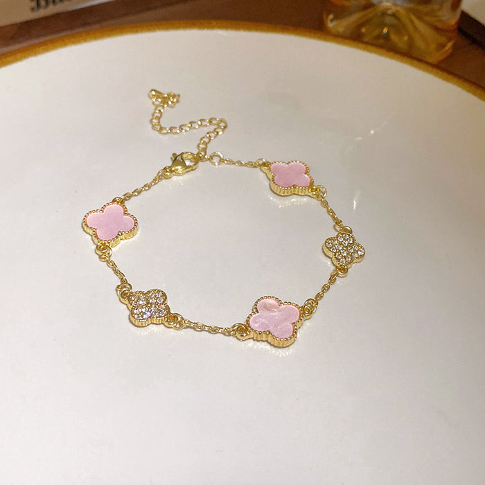 Wholesale lucky four-leaf grass bracelet temperament jewelry design jewelry women