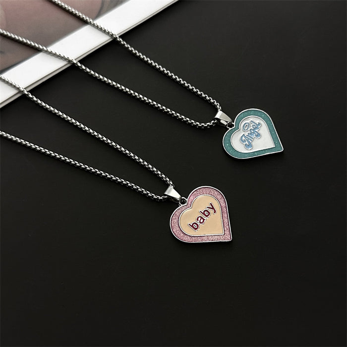 Wholesale Letter Love Pendant Necklace JDC-NE-Hanbo001