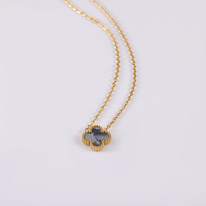 Wholesale Stainless Steel Four-Leaf Clover Collarbone Necklace