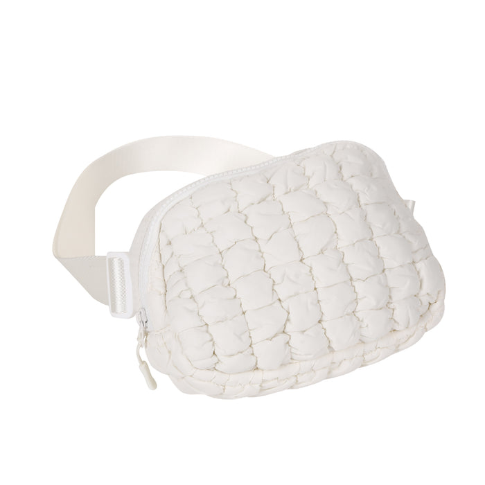 Wholesale Quilted Grid Crossbody Bag Nylon Sport Waist Pack for Outdoor Running Cycling Gift MOQ≥2